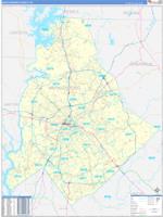 Mecklenburg, Nc Carrier Route Wall Map