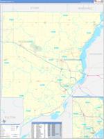 Peoria, Il Wall Map Zip Code
