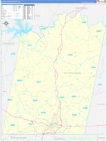 Pittsylvania, Va Carrier Route Wall Map