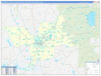 Sacramento-Roseville-Arden-Arcade, CA Metro Area Zip Code Wall Map ...