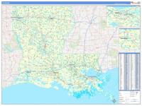 Louisiana Wall Map Zip Code