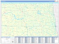 North Dakota Wall Map Zip Code