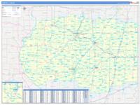 Illinois Central Wall Map
