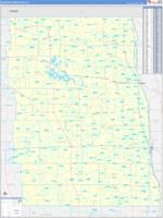 North Dakota Eastern Wall Map
