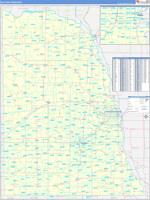 Nebraska Eastern Wall Map