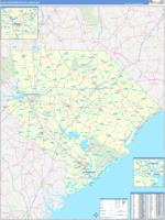 South Carolina North Eastern Wall Map