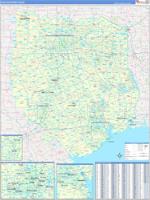 Texas North Eastern Wall Map