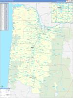 Oregon North Western Wall Map