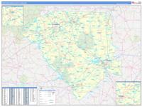 South Carolina North Western Wall Map