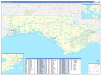 Florida Panhandle Wall Map