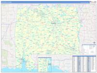 Alabama Southern Wall Map
