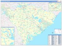 South Carolina Southern Wall Map