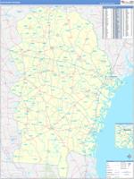 Georgia South Eastern Wall Map