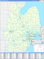 Michigan South Eastern Wall Map