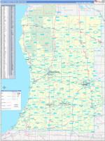 Michigan South Western Wall Map