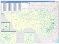 Texas South Western Wall Map