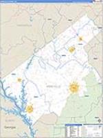 Abbeville, Sc Carrier Route Wall Map