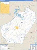 Adair, Ky Carrier Route Wall Map