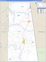 Adair, Ok Carrier Route Wall Map