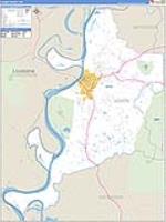 Adams, Ms Carrier Route Wall Map