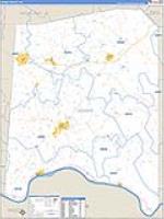 Adams, Oh Carrier Route Wall Map
