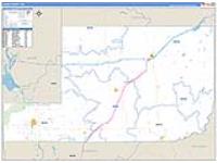 Adams, Wa Carrier Route Wall Map