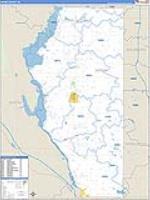 Adams, Wi Carrier Route Wall Map