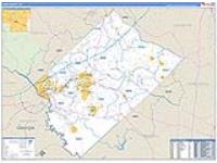 Aiken, Sc Carrier Route Wall Map