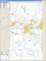Alamance, Nc Carrier Route Wall Map