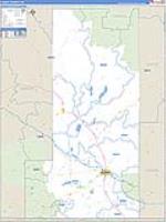 Albany, Wy Carrier Route Wall Map