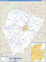 Albemarle, Va Carrier Route Wall Map