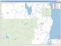 Alcona, Mi Carrier Route Wall Map
