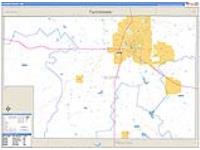 Alcorn, Ms Carrier Route Wall Map