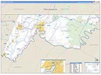 Allegany, Md Carrier Route Wall Map