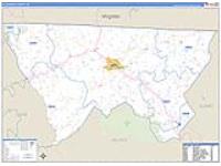 Alleghany, Nc Carrier Route Wall Map
