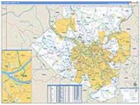 Allegheny, Pa Carrier Route Wall Map