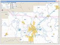 Allen, Oh Carrier Route Wall Map