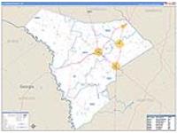 Allendale, Sc Carrier Route Wall Map