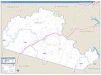 Amelia, Va Carrier Route Wall Map