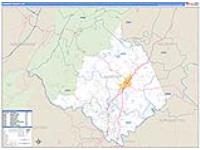 Amherst, Va Carrier Route Wall Map