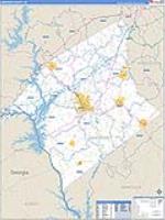 Anderson, Sc Carrier Route Wall Map