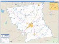 Anderson, Tx Carrier Route Wall Map