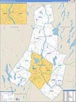 Androscoggin, Me Carrier Route Wall Map