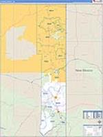 Apache, Az Carrier Route Wall Map