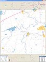 Archer, Tx Carrier Route Wall Map