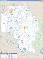 Arkansas, Ar Carrier Route Wall Map