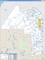 Aroostook, Me Carrier Route Wall Map