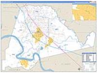 Ascension Parish (), La Carrier Route Wall Map