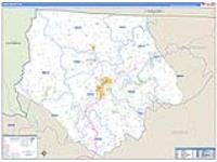 Ashe, Nc Carrier Route Wall Map