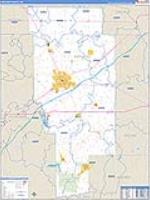 Ashland, Oh Carrier Route Wall Map